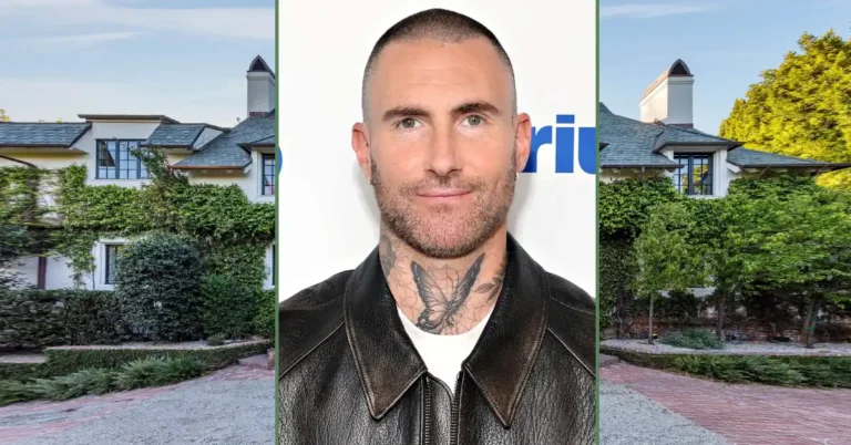 Adam Levine house Montecito mansion exterior with pool and mountain views listed for 65 million dollars