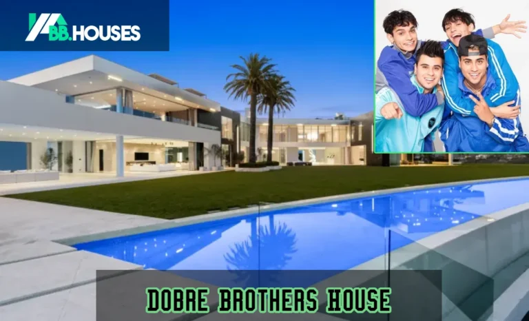 Dobre Brothers House exterior view with modern design, large windows, and beautiful garden space in Maryland.