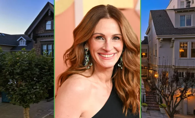 Julia Roberts house Malibu compound aerial view showing multiple buildings and Pacific Ocean views