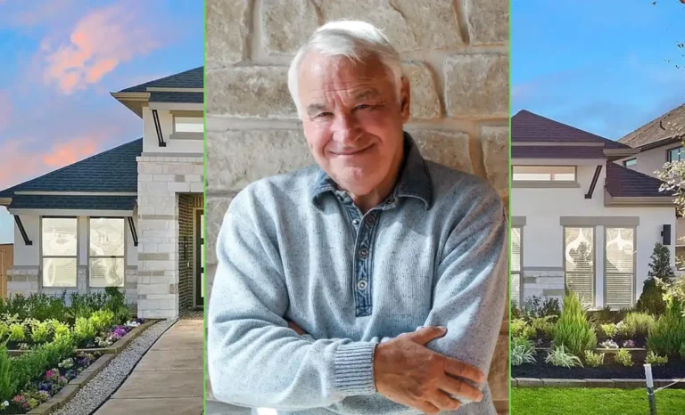 Exterior of the Tom Golisano House in Pittsford, NY, highlighting luxury architecture and natural setting.