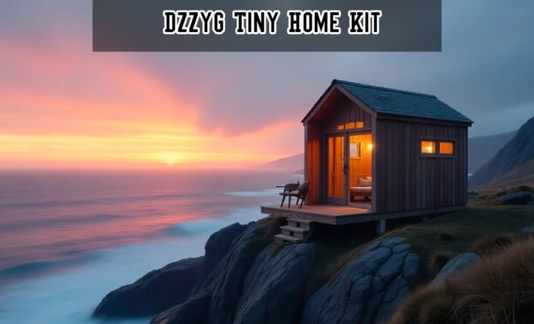 dzzyg tiny home kit exterior showing steel frame construction and foldable design in modern residential setting