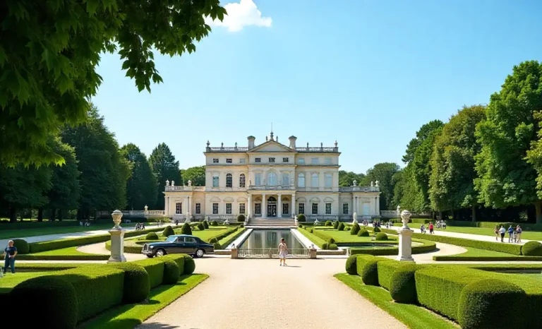 Nemours Estate Guide: Visiting Delaware’s French Château Nemours Estate Guide shows French château-style mansion with gardens, fountains, and vintage cars.