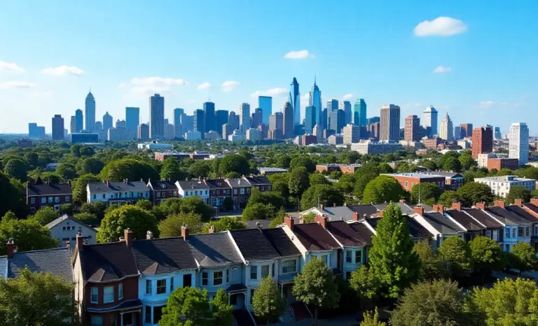 Philadelphia Real Estate Taxes: What Homeowners Pay in 2025 Philadelphia Real Estate Taxes guide showing city skyline with residential row houses and neighborhoods aerial view