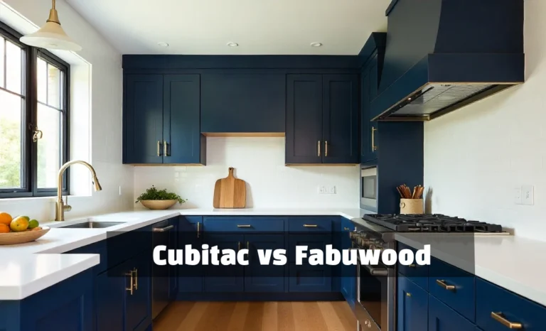 Cubitac vs Fabuwood kitchen cabinets comparison side by side view