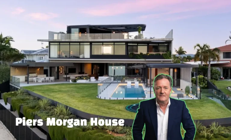Piers Morgan house exterior Hollywood Hills villa with pool Spanish tiles five bedrooms five bathrooms luxury property