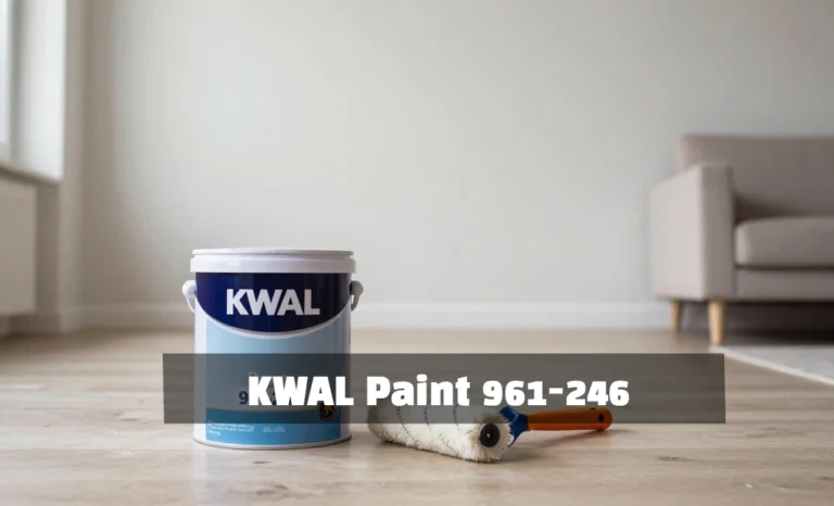 Bucket of KWAL Paint 961-246 representing durable, low-VOC acrylic paint ideal for interior and exterior applications.
