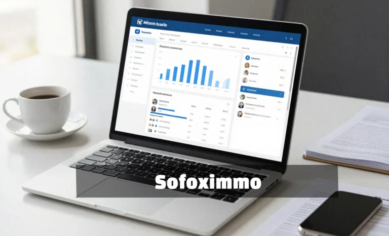 Sofoximmo property management dashboard with rental analytics and income tracking interface